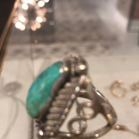 Native American.: Turquoise ring - Picture 2 of 3